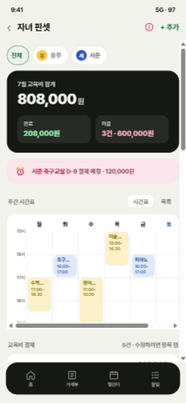 자녀 핀셋